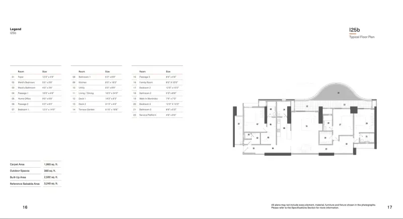 TEDBTW Floor Plan l25b (3BHK)